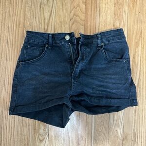 Black Jean shorts